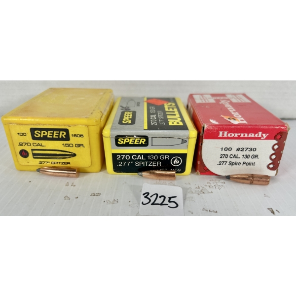 BULLETS: APPROX 185X .270 CAL - 150 GR & 130 GR SP
