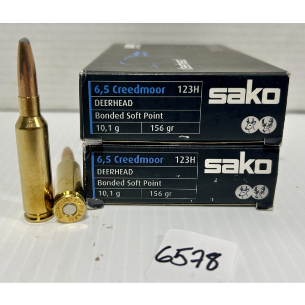 AMMO: 40X SAKO 6.5 CREED - 156 GR SP