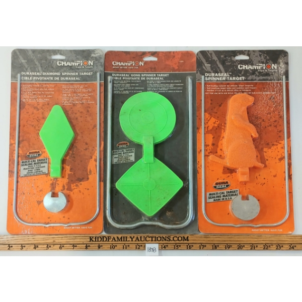 LOT OF 3 - CHAMPION DURASEAL DIAMOND, GONG & SPINNER TARGETS