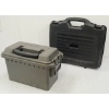 Image 3 : LOT OF 2 - HARD HANDGUN CASE & AMMO CAN