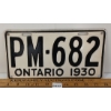 Image 1 : 1930 ONTARIO LICENCE PLATE