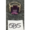 Image 2 : 10K WHITE GOLD AMETHYST RING