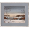 Image 1 : WINTER SLEIGH BY BOB MILLARD (1947 - 2014) - FRAMED ACRYLIC ON BOARD
