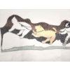 Image 2 : "DESPERATE CHASE" BY PITSEOLAK ASHOONA - STONECUT STENCIL