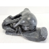 Image 5 : HUNTER SKINNING MOOSE - SIGNED - STONE