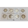 Image 1 : LOT OF 8 - CDN SILVER 50 CENT PCS - INCL 1951 - 1966