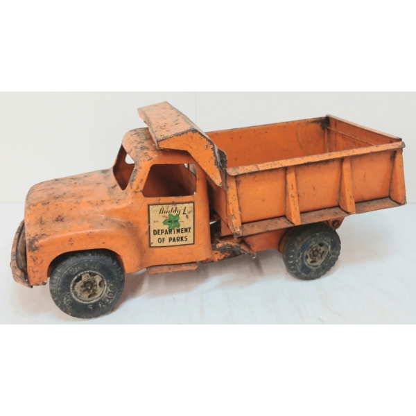 BUDDY L PRESSED STEEL DEPARTMENT OF PARKS DUMP TRUCK
