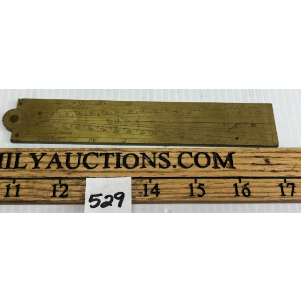 FRENCH BRASS FOLDING RULER
