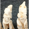Image 2 : LOT OF 3 - SPIRITUAL FIGURES - SIGNED - BONE