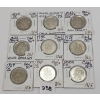 Image 1 : LOT OF 9 - 1969 - 2023 CDN 50 CENT PCS - INCL KING CHARLES