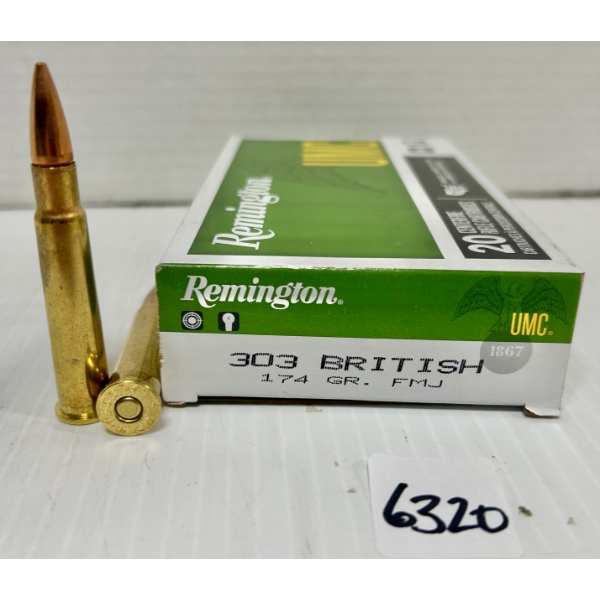 AMMO: 20X REMINGTON .303 BRIT - 174 GR FMJ