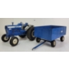 Image 2 : ERTL CO. PRESSED STEEL FORD 8600 TRACTOR & THE BIG BLUE TRAILER