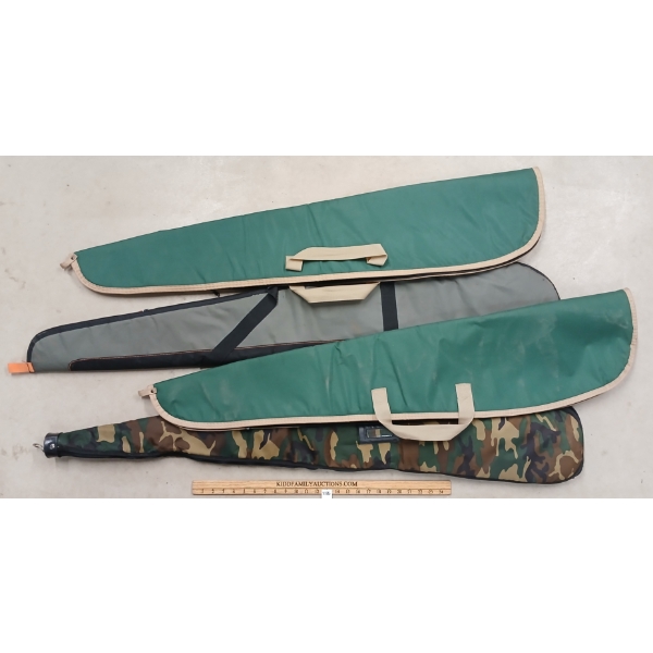LOT OF 4 - SOFT LONG GUN CASES - INCL PLANO