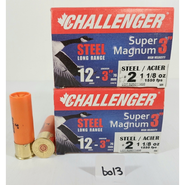 AMMO: 50X CHALLENGER 12GA - 3IN #2 SHOT - SUPER MAGNUM
