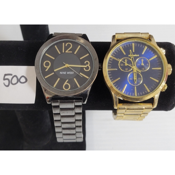 LOT OF 2 - ROCAWEAR & NINE WEST MEN'S WRIST WATCHES