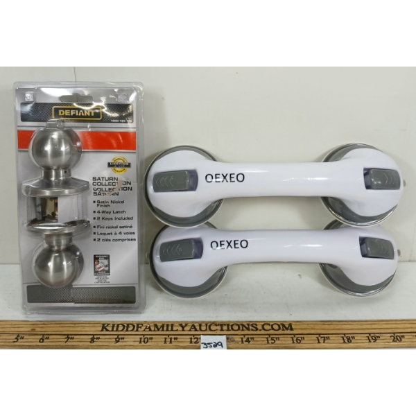 LOT OF 3 - OEXEO GRAB BARS - DEFIANT HARDWARE