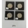 Image 2 : LOT OF 4 - CDN SILVER 25 CENT PCS - INCL 1953, '55 & '58