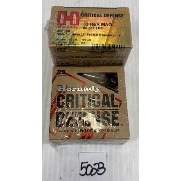 AMMO: 50 X HORNADY .32 H&R MAG 80 GR