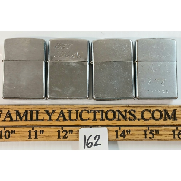 LOT OF 4 - ZIPPO LIGHTERS - C. 1980'S-2005