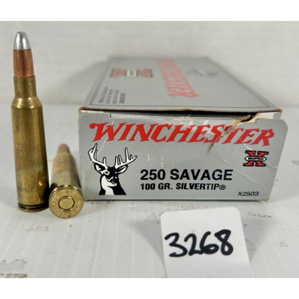 AMMO: 20X WINCHESTER .250 SAVAGE - 100 GR SP