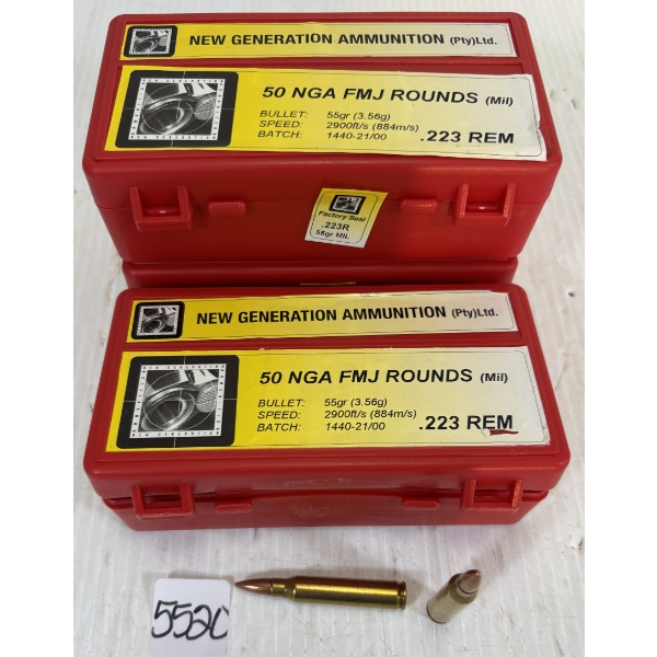 AMMO: 150 X NEW GENERATION .223 FMJ - 55 GR