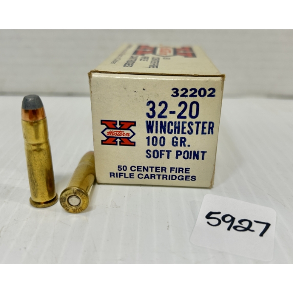 AMMO / BRASS: 49X WINCHESTER 32-20 WIN - 100 GR - 1X BRASS