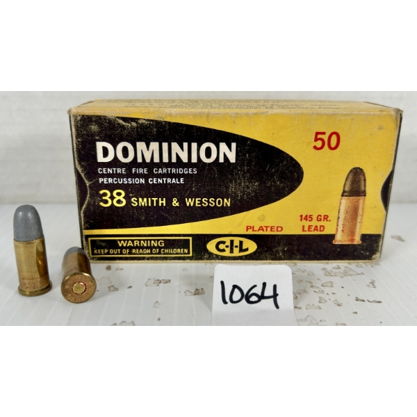 AMMO: 50X CIL .38 S&W - 145 GR LRN