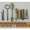 Image 2 : JOB LOT - KASCHIE TRENCH ART LIGHTER, WHISTLE, SILVER PLATED CDN SPOON, LEAD SOLDIER, ETC