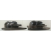 Image 2 : LOT OF 2 - AFRICAN CARVED EBONY WALL HANGING BUSTS