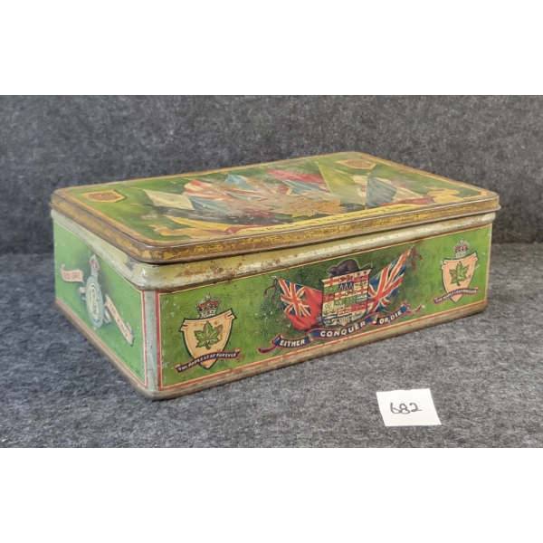 CHRISTIE BROWN CO. "THE CANADIAN EXPEDITIONARY FORCE" BISCUIT CONTAINER 