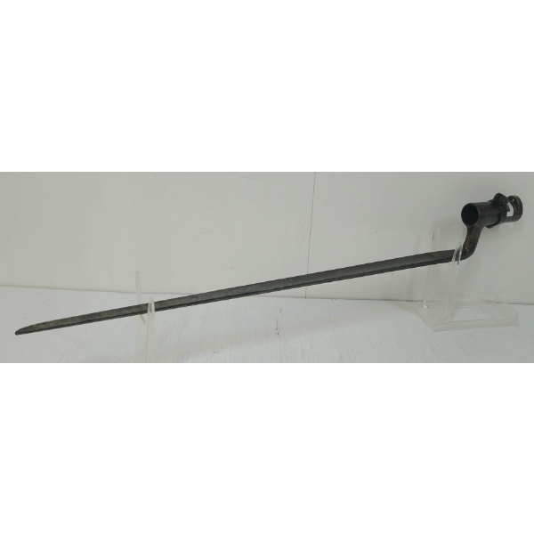MISC SOCKET BAYONET W/ LEATHER SCABBARD & FROG