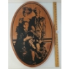 Image 1 : WESTERN WOOD-BRUNED SILHOUETTE PLAQUE