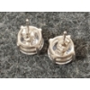 Image 4 : PAIR OF STERLING & CZ STUD EARRINGS