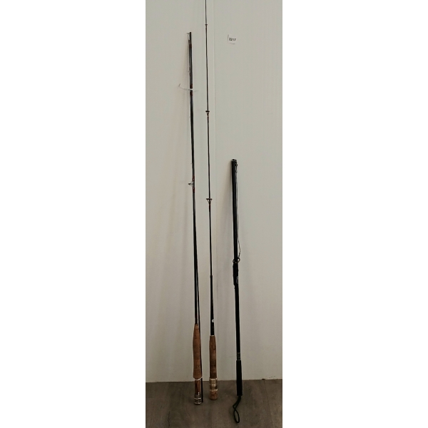 LOT OF 3 - FLY FISHING RODS - INCL, HOUSE OF HARDY, SHIMANO & FIBATUBE