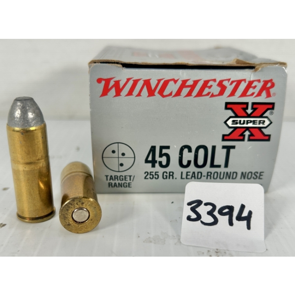 AMMO: 20X WINCHESTER .45 COLT - 255 GR LRN