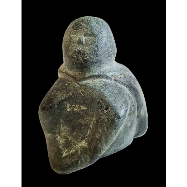 CROUCHING WOMAN - SIGNED - STONE