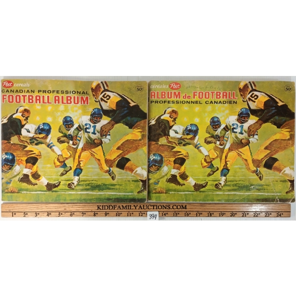 LOT OF 2 - 1962 POST CEREALS CANADIAN PROFESSIONAL FOOTBALL ALBUMS