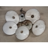 Image 2 : LOT OF 7 - OUTDOOR PORCELAIN LIGHTSHADES