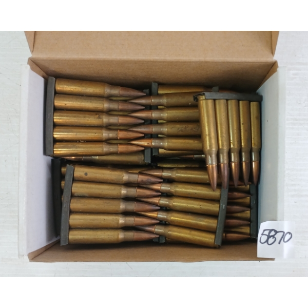 AMMO: 104X MILITARY ISSUED .308CAL W/ STRIPPER CLIPS