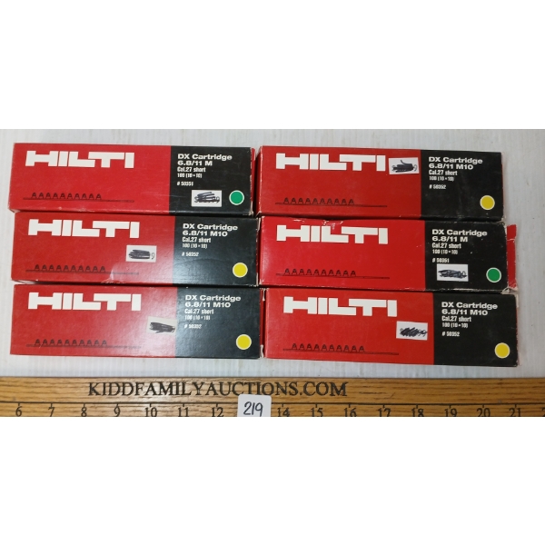 QTY OF HILTI DX CARTRIDGE 6.8/11 M & M10
