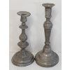 Image 4 : LOT OF 2 - PEWTER CANDLESTICKS