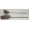 Image 2 : LOT OF 2 - BRASS CHESTNUT ROASTING PAN & LADDLE 