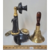 Image 4 : LOT OF 2 - CANDLESTICK ROTARY PHONE & BRASS HAND BELL