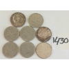 Image 1 : LOT OF 8 - 1963-1969 CDN 25 CENT COINS