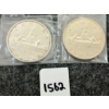 Image 2 : LOT OF 2 - 1953 CDN SILVER DOLLARS - VOYAGEUR 