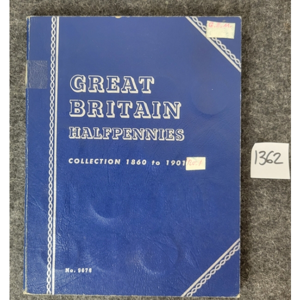1864-1901 GRT BRITAIN HALF PENNIES BOOKLET