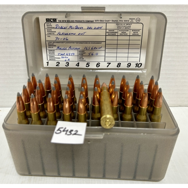 AMMO: 36X .30-06 SPRG 165GR. - RELOADS 
