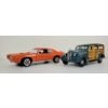Image 1 : LOT OF 2 - MOTOR CITY DIECAST 1939 CHEVY WOODY WAGON & ERTL 1969 PONTIAC GTO JUDGE MODELS