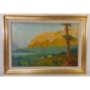 Image 1 : MOUNTAIN VIEW BY GEORGE BARCLAY WISHART (1873 - 1937) - FRAMED OIL ON CANVAS