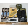 Image 1 : LOT OF 10 - LENSATIC COMPASS, KNIFE SHARPENER, FOLDING TOOLS, HOLSTERS & FLASHLIGHTS